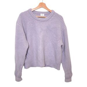 ARITZIA Wilfred Free Womens Large Wool Chucky Thick Crewneck Cropped Sweater